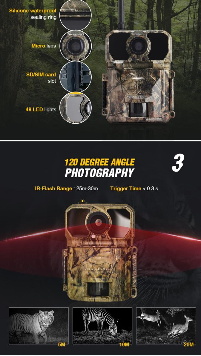 SD SDHC Card 3g Game Camera , Programmable HD Victure Trail Camera