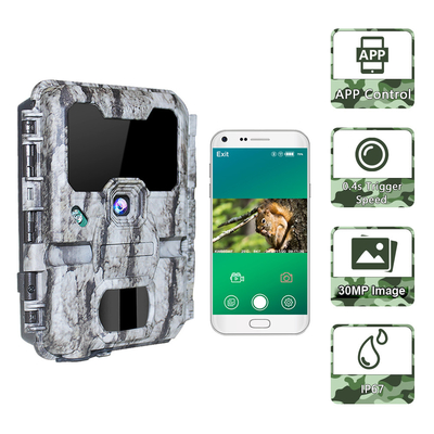Waterproof IP67 30mp 1080p Wifi Hunting Trail Camera 0.25s Trigger Speed