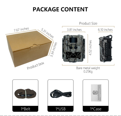 KW591 wildlife outdoor trail hunting camera no-glow Two sensor 1080P FHD Hunting Camera  night viison CMOS dual lens