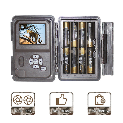 KW696 outdoor hunting camera dual-lens 30MP no-glow trail camera 1080p night vision 512G for