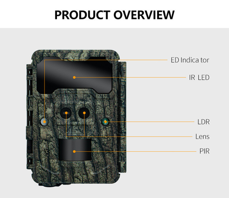 KW696 outdoor hunting camera dual-lens 30MP no-glow trail camera 1080p night vision 512G for