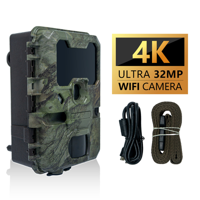 KW866 WIFI Hunting  trail Camera waterproof IP67 OEM/ODM 512GB Storage SD Memory Card 32MP 4K