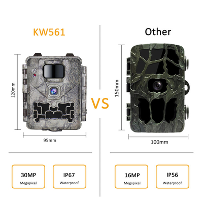 KW561 Trail infra Cam Mini 30MP 0.25s Speed 4K Video Resolution Waterproof CMOS Sensor SD Me