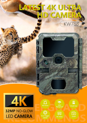 KW788  Trail Camera hunting camera Waterproof 0.1s trigger 4K 32MP night vision waterproof infrared camera
