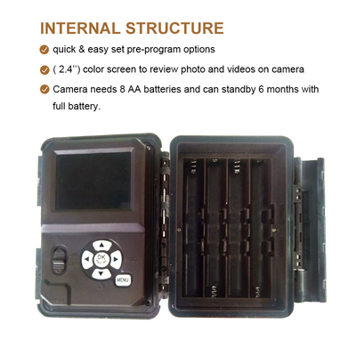 KW698A hunting trail camera dual-lens 2-sensors scouting camera 4K up to 512GB game camera night vision