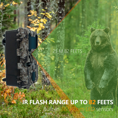KW865 WIFI Hidden Camera waterproof IP67 20MP 0.6s trigger speed up to 512GB storage night vision trail Camera