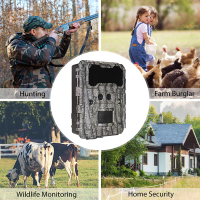 Outdoor hunting camera KW696 dual-lens 30MP waterproof IP67 1080p night vision up to 512GB storage no-glow trail camera