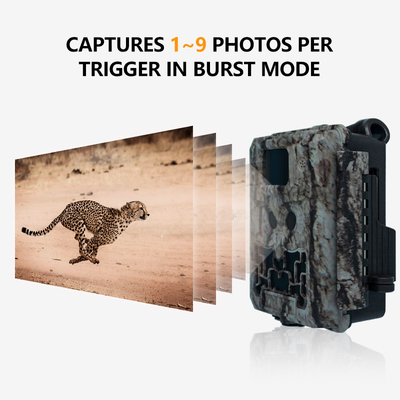 Fast Trigger Time 30MP Hunting Camera with Photo Video and Photo Video Modes for Wildlife Tracking HD Hunting Cameras