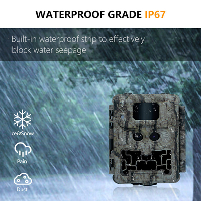 Fast Trigger Time 30MP Hunting Camera with Photo Video and Photo Video Modes for Wildlife Tracking HD Hunting Cameras