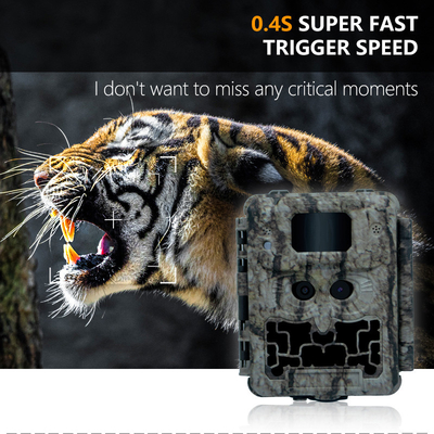 Fast Trigger Time 30MP Hunting Camera with Photo Video and Photo Video Modes for Wildlife Tracking HD Hunting Cameras