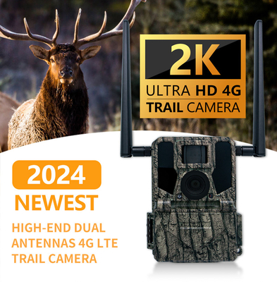 2024 Newest High-End 4G Wireless Hunting Camera KW897 with Dual Antennas 100ft Night Range 36MP 2K Video at 30fps for Wildlife