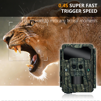 30MP HD Hunting Cameras with No-Glow LED Night Vision and PIR Function for Wildlife Surveillance