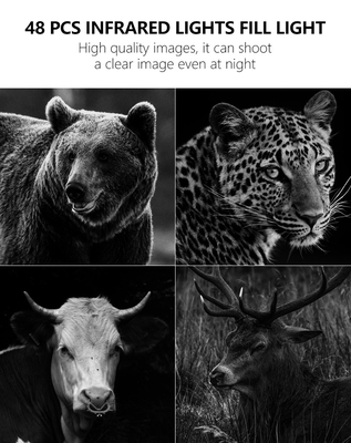 4g wireless hunting camera newest KW886 with antenna 24MP 1080P 0.1s trigger speed 48pcs infrared lights light build in SIM card for wildlife research