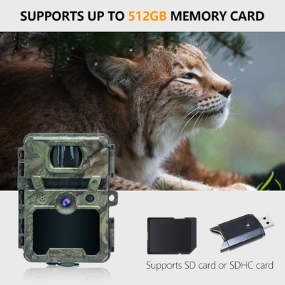 30MP Camouflage IP66 Waterproof Hunting Camera with PIR Sensor and 48pcs No Glow IR LEDs HD Hunting Cameras