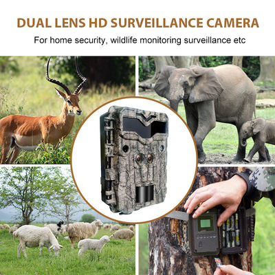 HD Hunting Cameras Keepguard Dual-Lens 32MP No-Glow LED Trail Camera 1080P Night Vision Hunting Game Camera for Wildlife