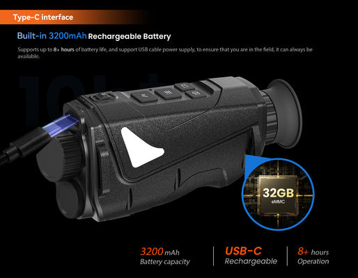 Thermal imaging binoculars with red dot 850nm night vision device 8x digital zoom