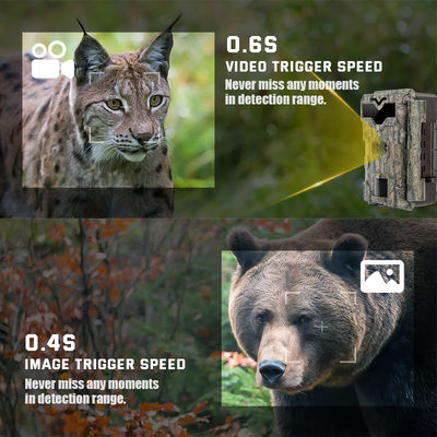 32MP Dual Lens HD Hunting Cameras 4K Game No Glow Wildlife Camera