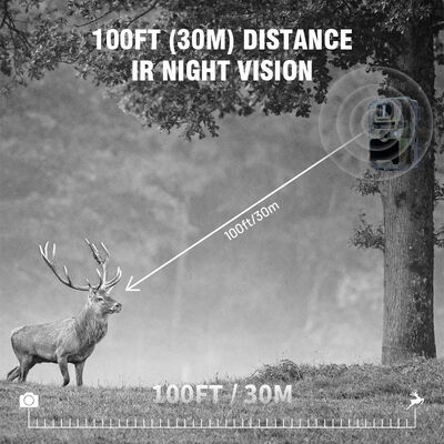 940nm Flash Digital Wildlife Camera 48 LEDs No Glow PIR For Hunting