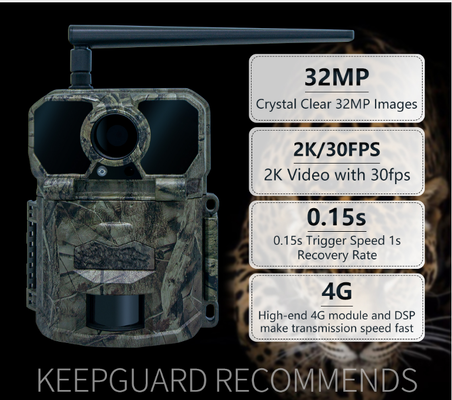 Trigger Speed 0.5 Seconds 4G Hunting Camera 0.8 Lbs Compact Motion Activated Camera for Remote Hunting Surveillance