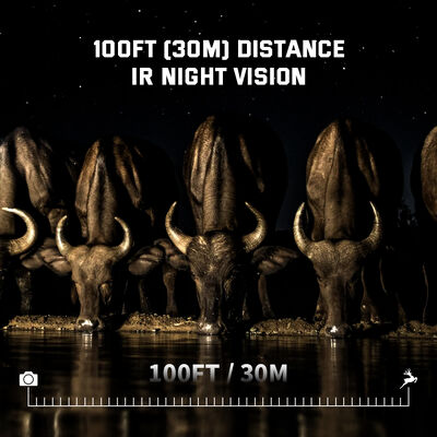 36MP 4K video trail camera up to 12 months battery life No-glow LED 100ft Night Range support white LED