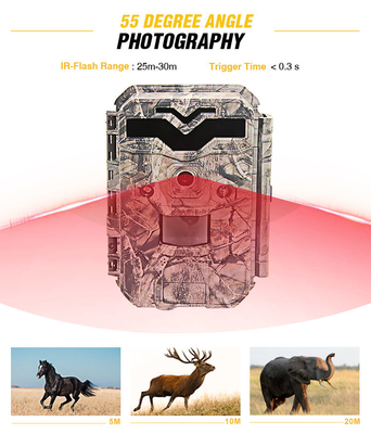 30MP 1080P HD Hunting Wildlife Trail Camera No Glow Infrared LEDs