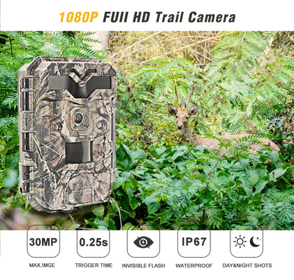 30MP 1080P HD Hunting Wildlife Trail Camera No Glow Infrared LEDs