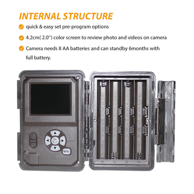 Native 13MP CMOS Dual Lens Trail Camera Hunting Camera 0.3s Nigh Vision Wildlife camera