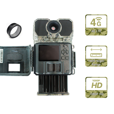 LCD Display 4G Trail Camera Programmable 940nm NO GLOW ICCID FTP SMTP MMS APP control hunting accessories