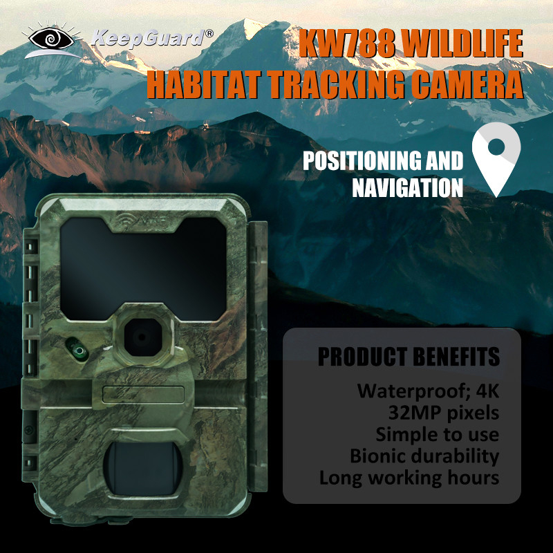 KW788 Wildlife Trail Camera hunting camera Waterproof 4K 32MP night vision waterproof infrared camera forest cam