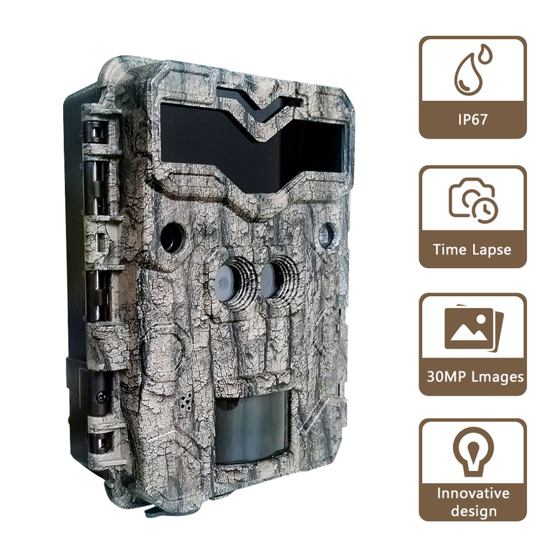 KW698A hunting trail camera dual-lens 2-sensors scouting camera 4K game camera night vision