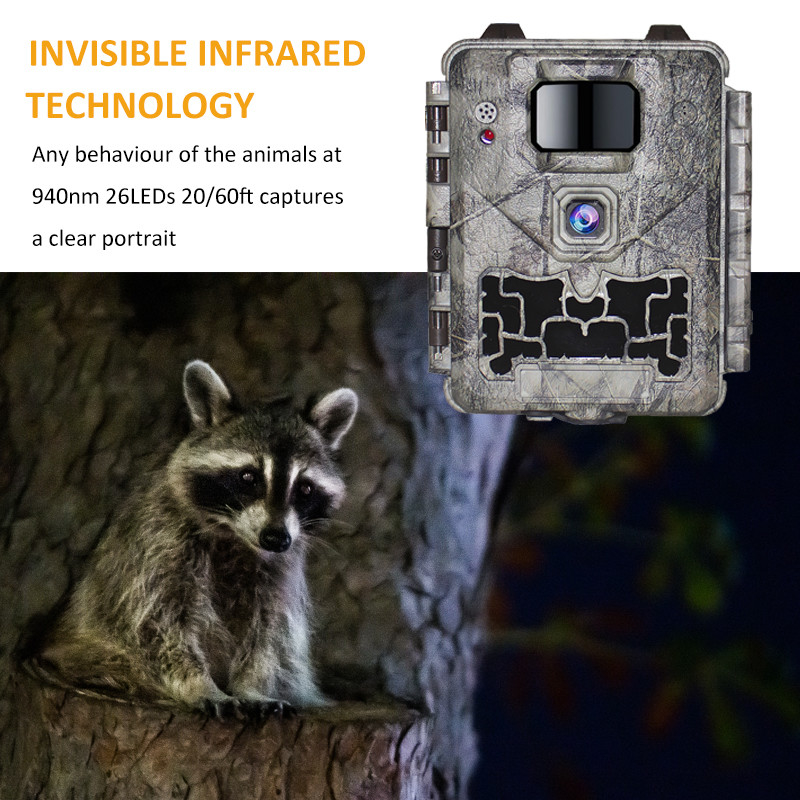 KW561 Trail infra Cam Mini 30MP 0.25s Speed 4K Video Resolution Waterproof CMOS Sensor SD Me