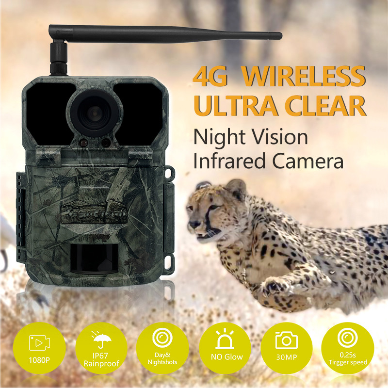 4G OEM/ODM wireless trial camera  KW895 30MP 0.25s trigger speed build in SIM card IP67