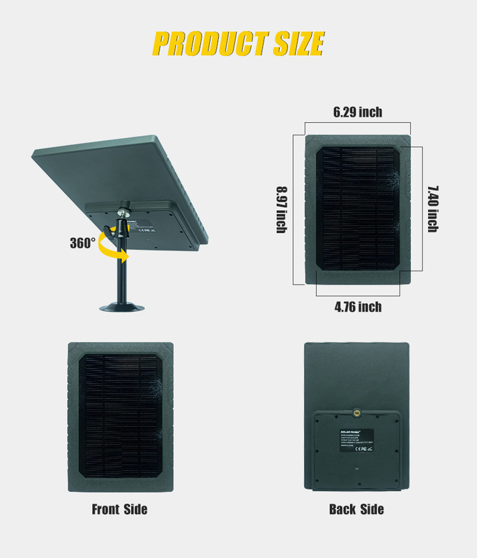 KS26 12W solar panel supplemental power ABS25 fireproof material IP67 waterproof multi-interface connection