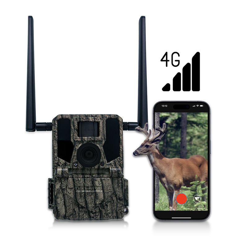 Hunting & Trail Cameras Solar Panel 4G Wireless Camera KW897 with Dual Antennas 100ft Night Range 36MP 2K Video at 30fps