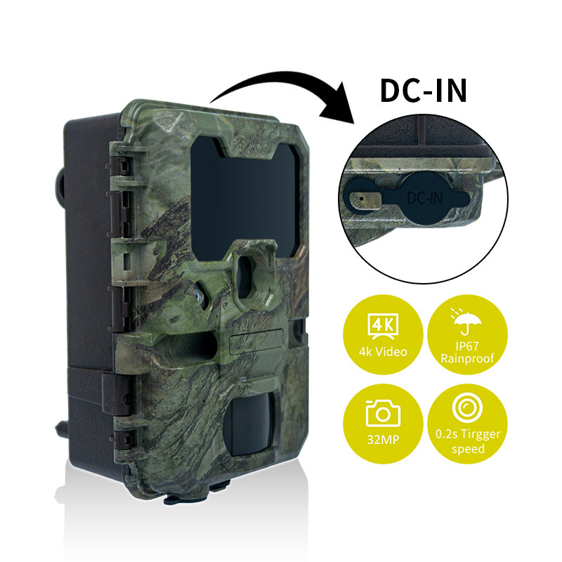 WIFI hunting camera KW866 waterproof IP67 OEM/ODM up to 512GB Storage SD Memory Card 32MP 4K wildlife camera