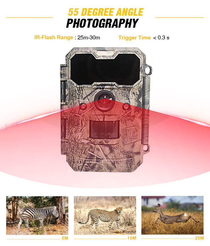 Macro Lens Advanced Sensor &amp; Lens  1080P  SD Card Slot Trail Hunting Deer Waterproof Photo Trap Infrared IR Motion
